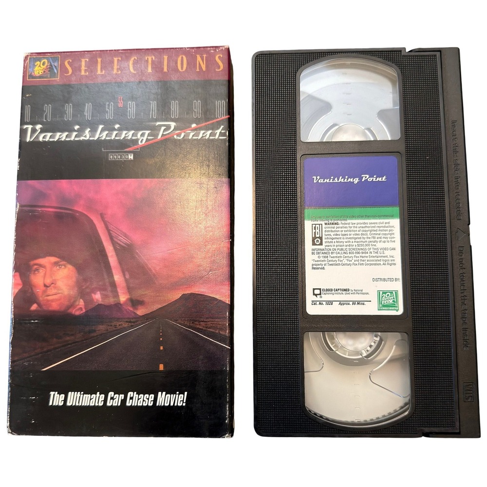 Vanishing Point VHS 1971 Movie 20th Century Fox Selections Barry Newman 1028
